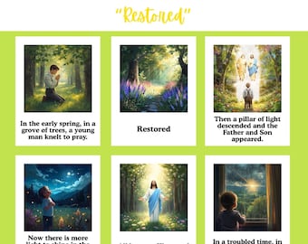 Restored | SHAWNA EDWARDS | LDS Primary Song Visual | Singing Time Flipchart | Primary Singing Time | Primary Song Posters