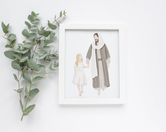 Camino por fe / Bautismo Lds / Soy un hijo de Dios / Regalo de bautismo Lds / Pintura de Jesús / Acuarela de Jesús / Arte de pared LDS / Arte LDS / LDS