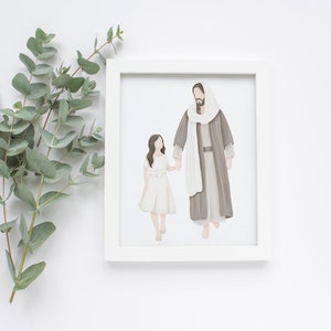 I Walk By Faith | Lds Baptism | I am a Child of God | Lds Baptism Gift | Jesus Painting | Jesus Watercolor | LDS Wall Art | LDS art | LDS