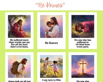 He Knows | SHAWNA EDWARDS | LDS Primary Song Visual | Singing Time Flipchart | Primary Singing Time | Primary Song Posters