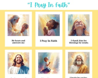 I Pray In Faith | LDS Primary Song Visual Aid | Singing Time Flipchart | 2026 LDS Primary Singing Time | Primary Song Posters