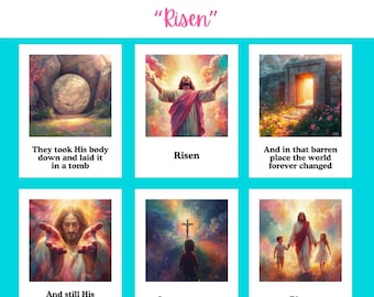Risen | SHAWNA EDWARDS | LDS Primary Song Visual | Singing Time Flipchart | Primary Singing Time | Primary Song Posters | Lds Primary Songs