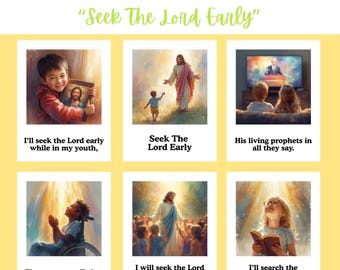 Seek The Lord Early | LDS Primary Song Visual Aid | Singing Time Flipchart | Lds singing time | 2026 Lds Primary Singing Time