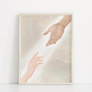 Er erreicht mein erreichen | Jesus Christus Hände | Jesus Gemälde | Frieden in Christus | Komm mir nach | Ich bin ein Kind Gottes | LDS | LDS Kunst