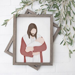 In His Loving Care | Jesus Painting | Miscarriage | Miscarriage Gift | LDS Baby | Jesus and Baby | Baby Loss | Child Loss | LDS