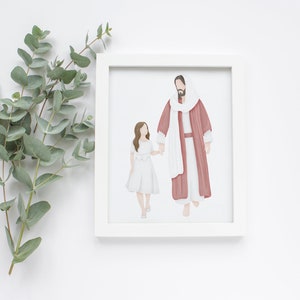 I Walk By Faith | Lds Baptism | I am a Child of God | Lds Baptism Gift | Jesus Painting | Jesus Watercolor | LDS Wall Art | LDS art | LDS
