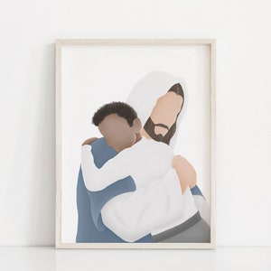 Perfecte liefde | Kom volg mij | Jezus en kinderen | Lds Doop | Ik ben een Kind van God | Lds Doopgeschenk | Jezus schilderij | LDS kunst | CTR