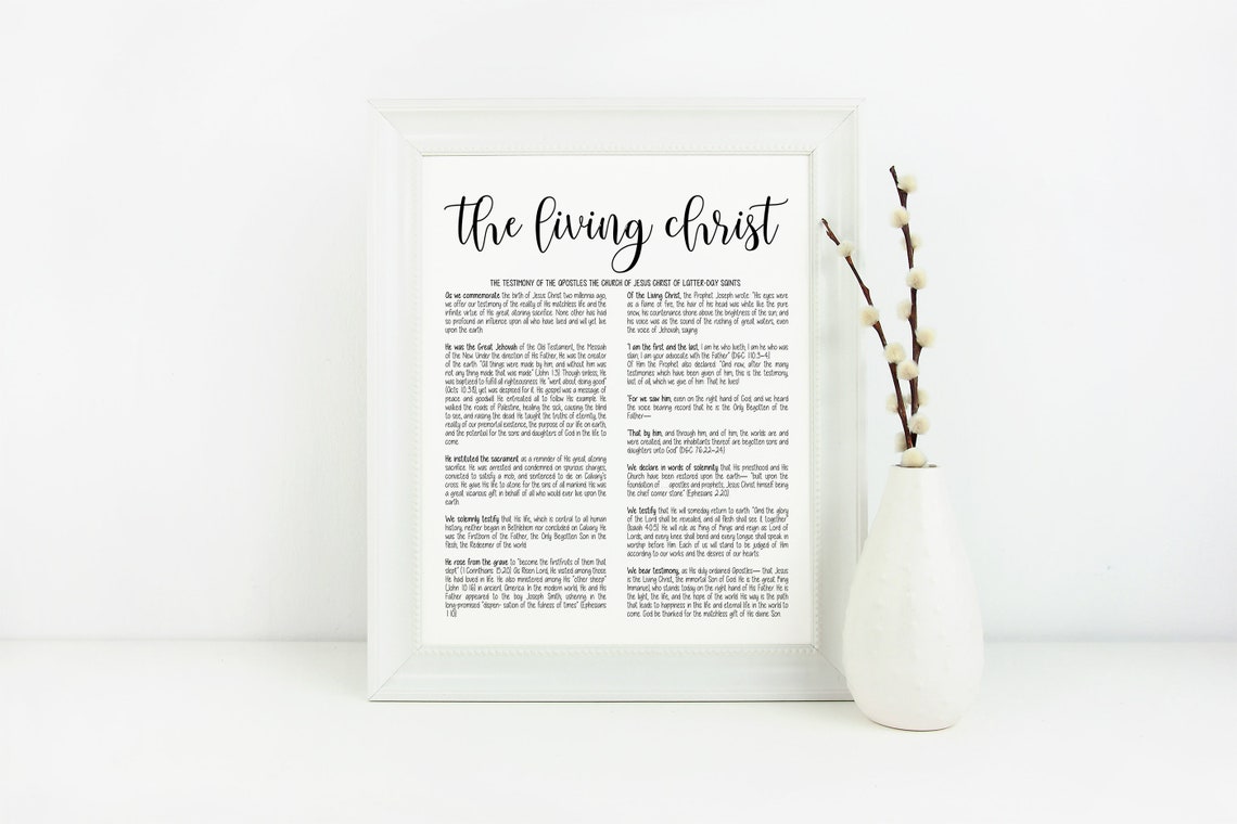 The Living Christ Printable the Living Christ Peace in | Etsy
