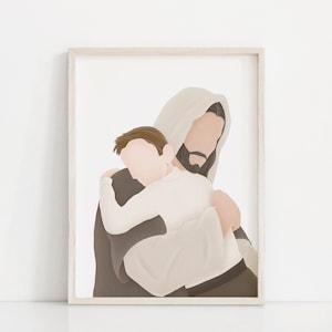 Perfecte liefde | Kom volg mij | Jezus en kinderen | Lds Doop | Ik ben een Kind van God | Lds Doopgeschenk | Jezus schilderij | LDS kunst | CTR
