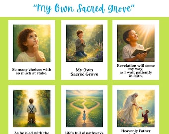 My Own Sacred Grove | LDS Primary Song Visual Aid | Singing Time Flipchart | 2026 LDS Primary Singing Time | Primary Song Posters