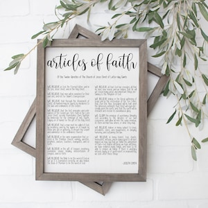 Articles of Faith | LDS Quote | Lds Scripture | LDS | LDS Art | Mormon | Mormon Art | Lds decor