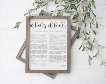 Geloofsartikelen | LDS Quote | Lds | LDS | LDS Kunst | Mormoonse | Mormoonse kunst | Lds decor