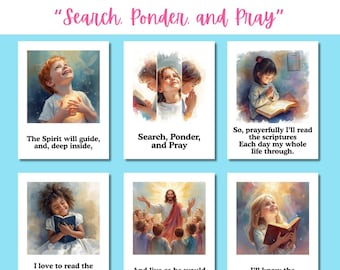 Search Ponder and Pray | LDS Primary Song Visual Aid | Singing Time Flipchart | Lds singing time | 2026 Lds Primary Singing Time