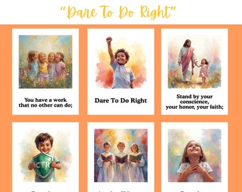 Dare To Do RIGHT | LDS Primary Song Visual Aid | Singing Time Flipchart | 2026 LDS Primary Singing Time | Primary Song Posters