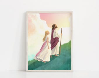 Walk With Me | Young Women | 2026 Youth Theme | Come Follow Me | I am a Child of God | Lds Young Women | LDS Art | BLONDE GIRL