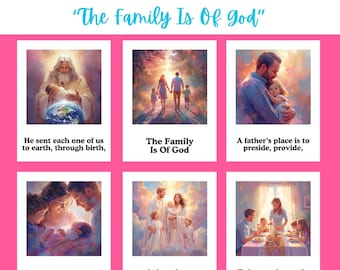 The Family Is Of God | LDS Primary Song Visual Aid | Singing Time Flipchart | 2026 LDS Primary Singing Time | Primary Song Posters | Primary