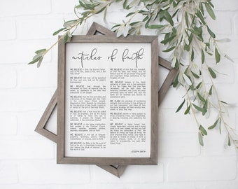 Geloofsartikelen | LDS Quote | Lds | LDS | LDS Kunst | Mormoonse | Mormoonse kunst | Lds decor