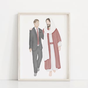 Go Forth with Faith | LDS Missionary | Called to Serve | Jesus Painting | Come follow Me | I am a Child of God | LDS | LDS Art | Mormon image 1