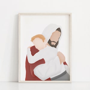 Perfecte liefde | Kom volg mij | Jezus en kinderen | Lds Doop | Ik ben een Kind van God | Lds Doopgeschenk | Jezus schilderij | LDS kunst | CTR