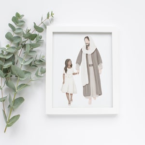 I Walk By Faith | Lds Baptism | I am a Child of God | Lds Baptism Gift | Jesus Painting | Jesus Watercolor | LDS Wall Art | LDS art | LDS