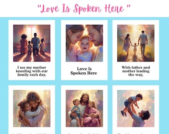 Love Is Spoken Here | LDS Primary Song Visual Aid | Singing Time Flipchart | 2026 LDS Primary Singing Time | Primary Song Posters