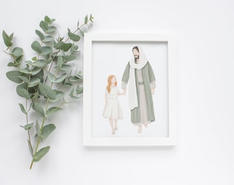 I Walk By Faith | Lds Baptism | I am a Child of God | Lds Baptism Gift | Jesus Painting | LDS art | CTR | Lds | Mormon | Mormon art