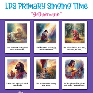 Gethsemane | LDS Primary Song Visual Aid | Singing Time Flipchart | 2026 LDS Primary Singing Time | Primary Song Posters