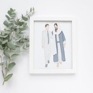 Glaube in jede Fußstapfen | Jesus Gemälde | Frieden in Christus | Komm folge mir | Ich bin ein Kind Gottes | LDS | LDS Kunst | | Kunst von 1920