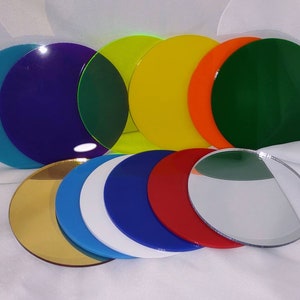 100 Round Clear Acrylic Discs Shapes With Holes, Clear Acrylic