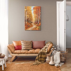 Impresión de cartel de paisaje de otoño, arte de pared de otoño, cartel de otoño, escena de paisaje de otoño, arte de pared, arte de cartel, cartel enrollado, decoración del hogar de otoño