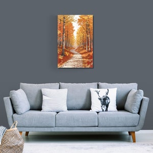 Impresión de cartel de paisaje de otoño, arte de pared de otoño, cartel de otoño, escena de paisaje de otoño, arte de pared, arte de cartel, cartel enrollado, decoración del hogar de otoño