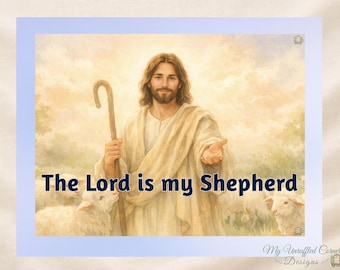 Christian Sherpa Blanket | Jesus Blanket | The Lord is My Shepherd Psalm 23 | Faith Comfort Gift | Religious Throw | Sympathy Gift
