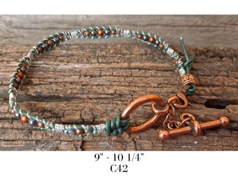 Hemalyke Beads, Handmade Leather Wrap Anklet (C42, C46, C51, C55, D30, E16, E27)