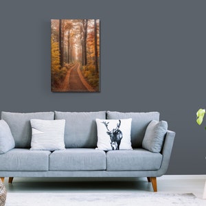 Impresión de cartel de paisaje de otoño, arte de pared de otoño, cartel de otoño, escena de paisaje de otoño, arte de pared, arte de cartel, cartel enrollado, decoración del hogar de otoño
