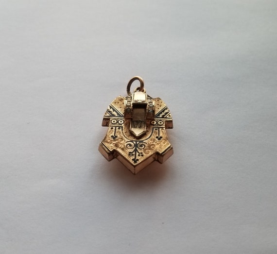 Antique Victorian Gold Enamel Pearl Locket - image 4
