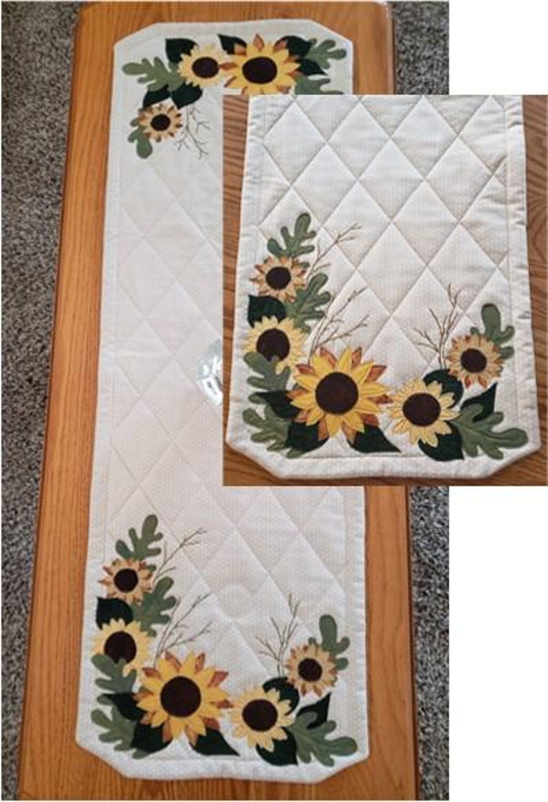 Sunflower Table Runner Pattern - Etsy