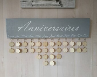 Calendrier Anniversaire Etsy