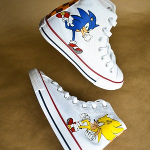 All Shadow (Sonic The Hedgehog) Pair of Custom Hand Painted Vans