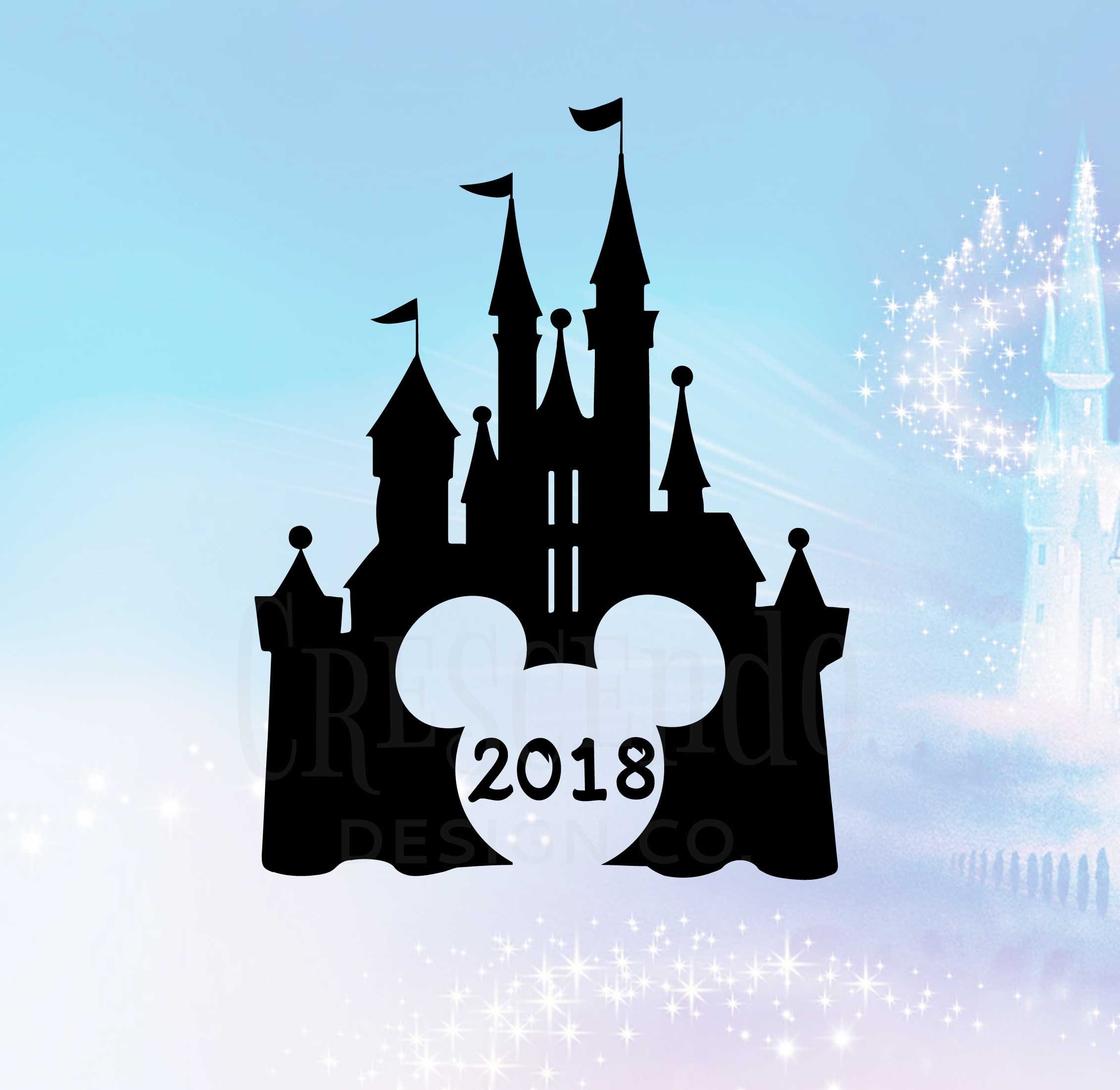 Download Mickey 2018 Disney Château SVG Eps Pdf Png Dxf fer-sur | Etsy