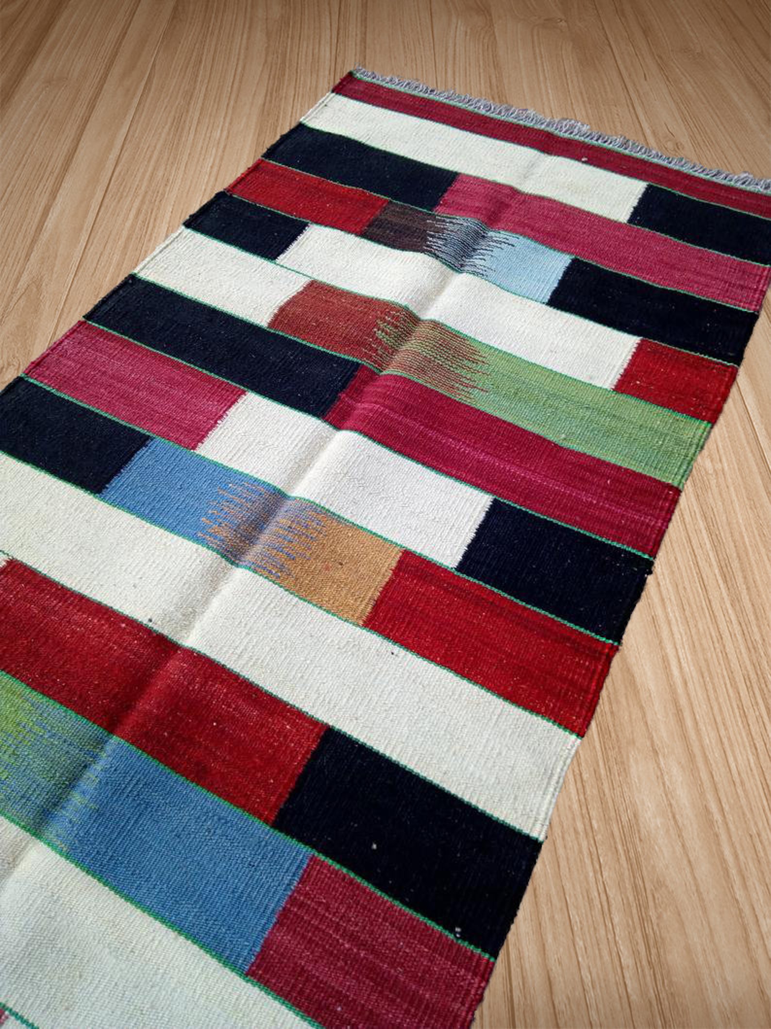 3x8 Kilim Runner Rug Kelim Runner Rug Handmade Striped Kelim Etsy