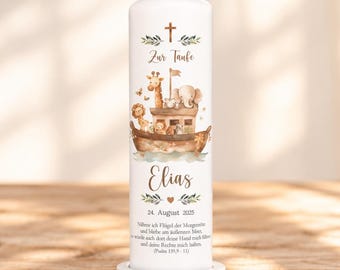 Personalized christening candle with name, date and christening verse "Ark 4", boy/girl, christening gift, communion candle, godparent