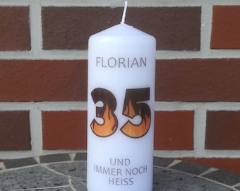Birthday candle personalized with name and year "Heiss" / Birthday