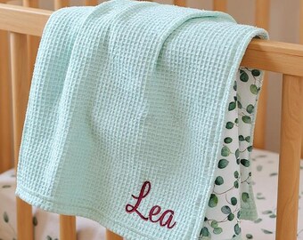 Babydecke mit Namen, Babydecke personalisiert, Baby Kuscheldecke personalisiert, Decke Baby, Strickdecke Baby, Babygeschenk, Taufe
