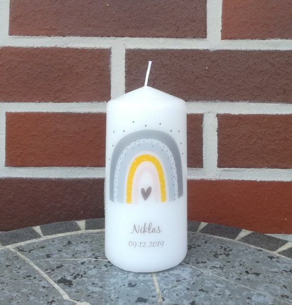 Birthday Candle / Birth Candle Personalized With Name and Date Etsy
