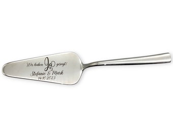 Cake server BSF personalized "Yes" with engraving