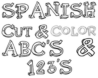 Printable Spanish Alphabet and Numbers Flashcards