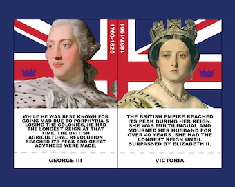 House of Hanover | Monarch | Printable Flashcards | United Kingdom | Scotland | Ireland