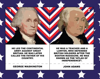 Printable USA Presidents Flashcards: Washington through Biden | United States of America | American History