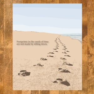 Footprints in the Sand Print