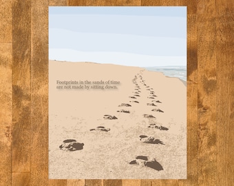 Footprints in the Sand Print